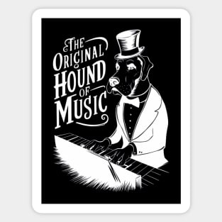 Great Dane Dog Piano Player Funny Hound Of Music Sticker